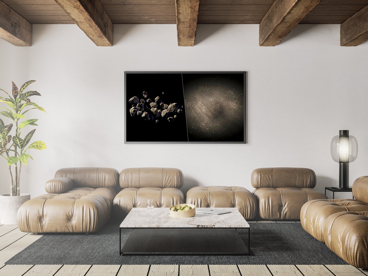 Asteroid Space Poster Print Wall Hanging Decor