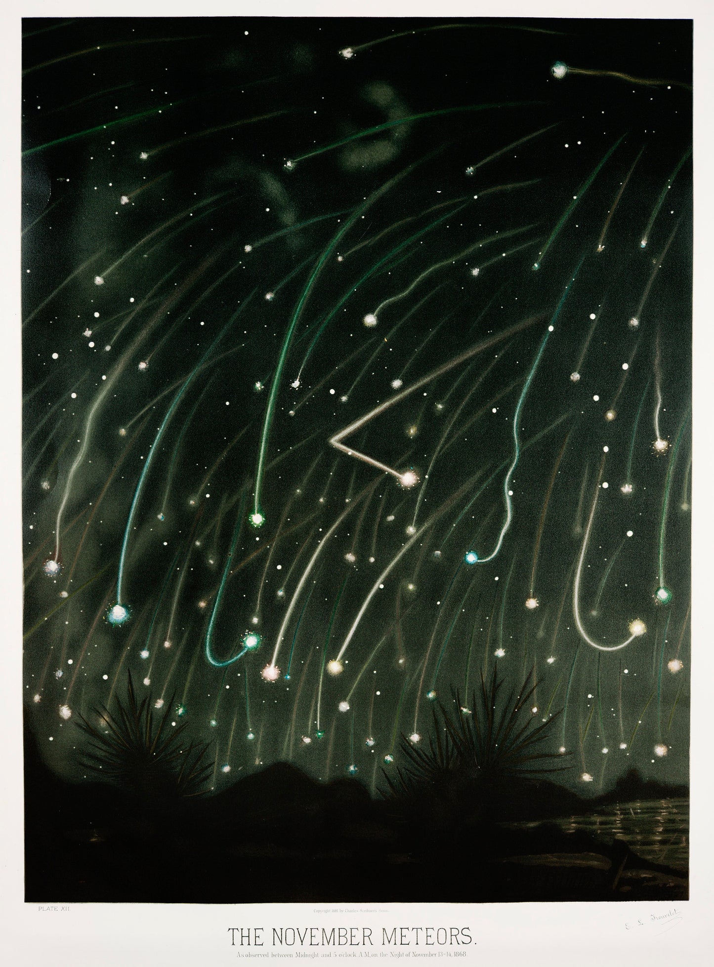 Meteors Art Illustration Poster Print Wall Hanging Decor