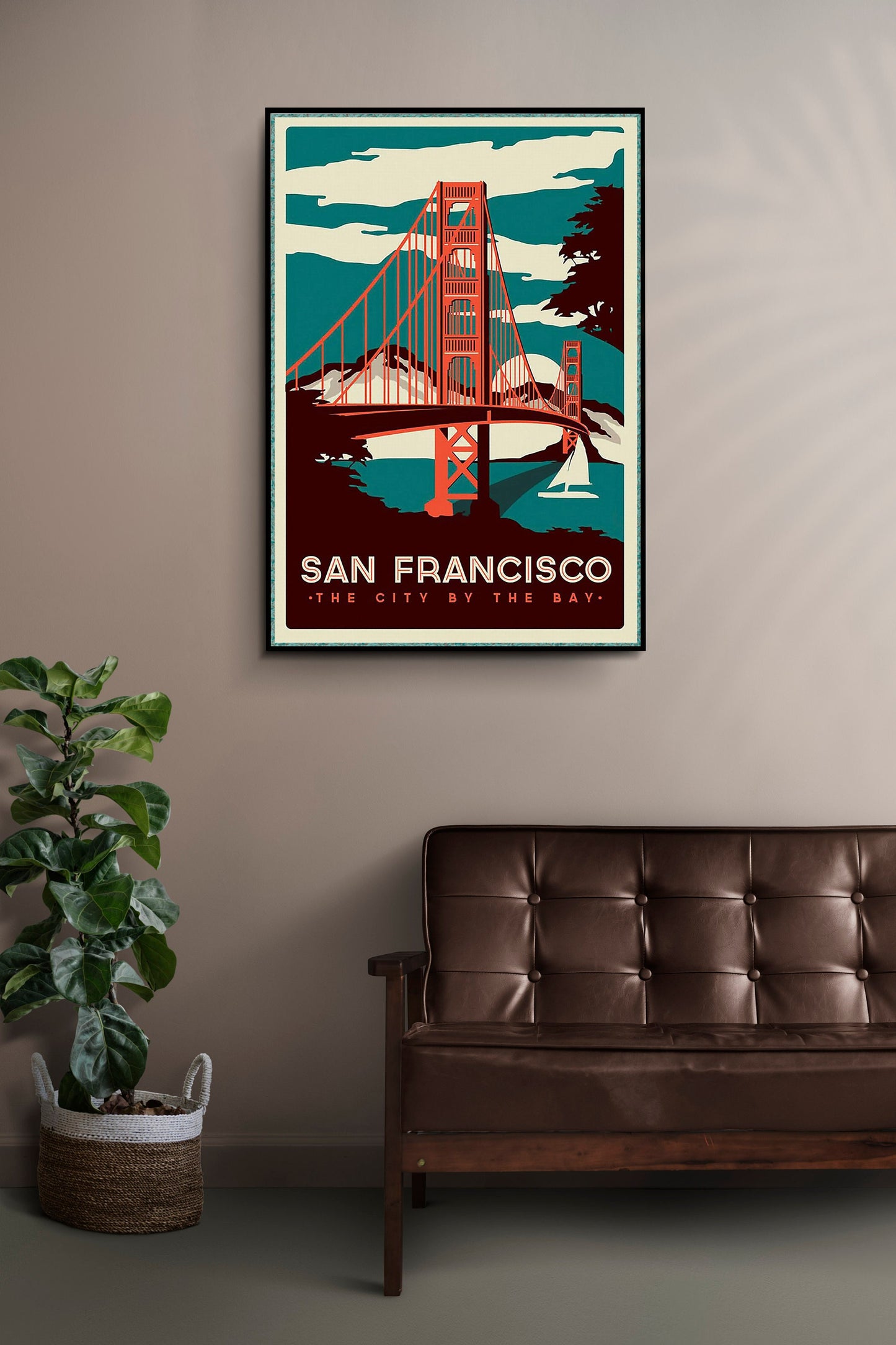 The Golden Gate Bridge San Francisco Travel Poster Print Wall Hanging Decor