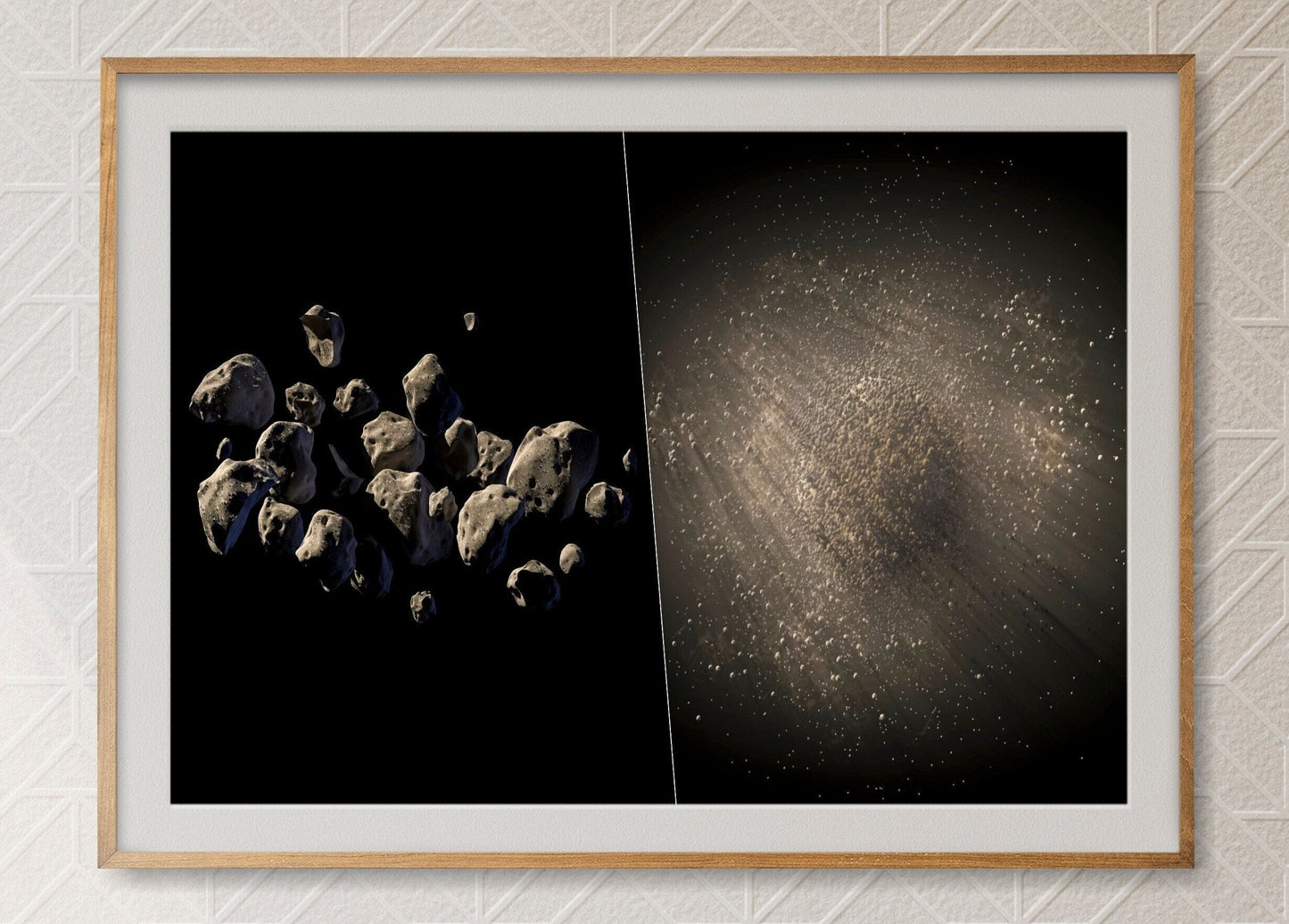 Asteroid Space Poster Print Wall Hanging Decor