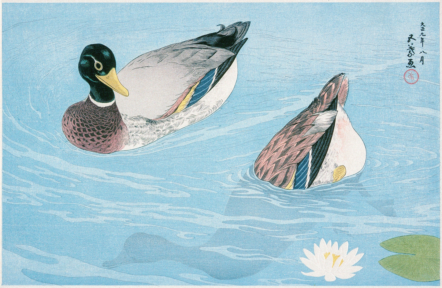 Ducks by Goyō Hashiguchi Japanese Art Print Poster Wall Hanging Decor A4 A3 A2