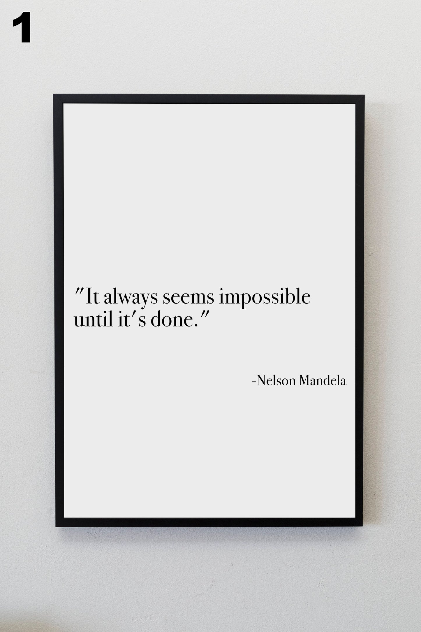 Inspirational Motivational Quote by Nelson Mandela Print with different font options
