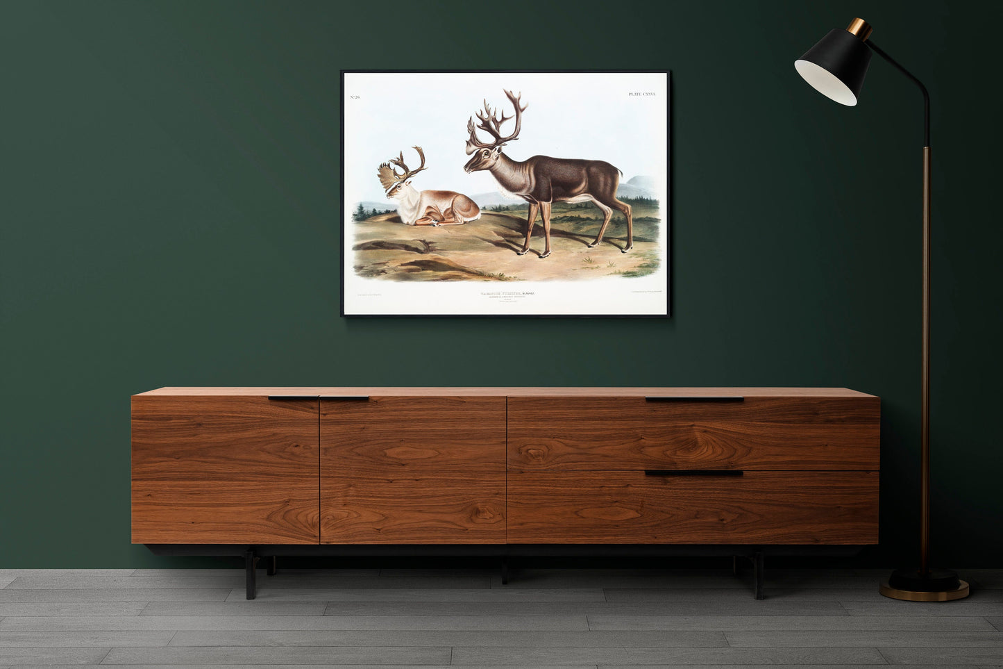 Reindeer Illustration Poster Print Wall Hanging Decor A4 A3 A2  .