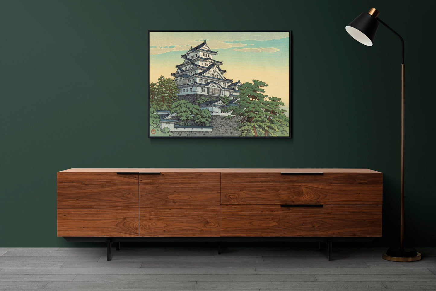 Himeji Castle by Kawase Hasui Japanese Art Poster Illustration Print Wall Hanging Decor A4 A3 A2