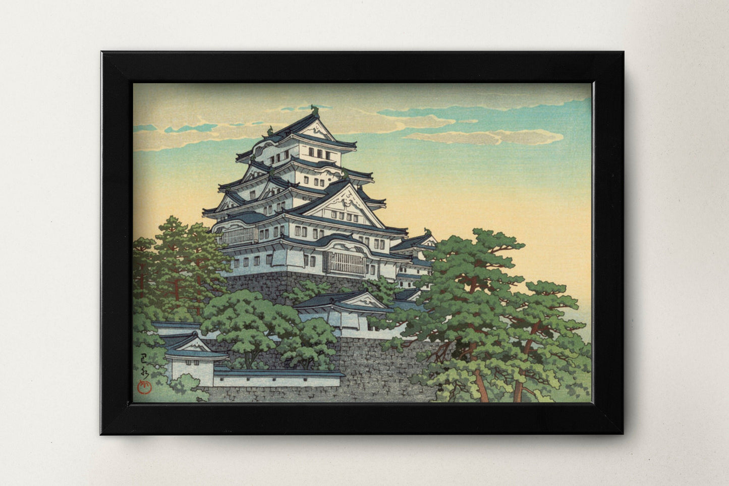 Himeji Castle by Kawase Hasui Japanese Art Poster Illustration Print Wall Hanging Decor A4 A3 A2