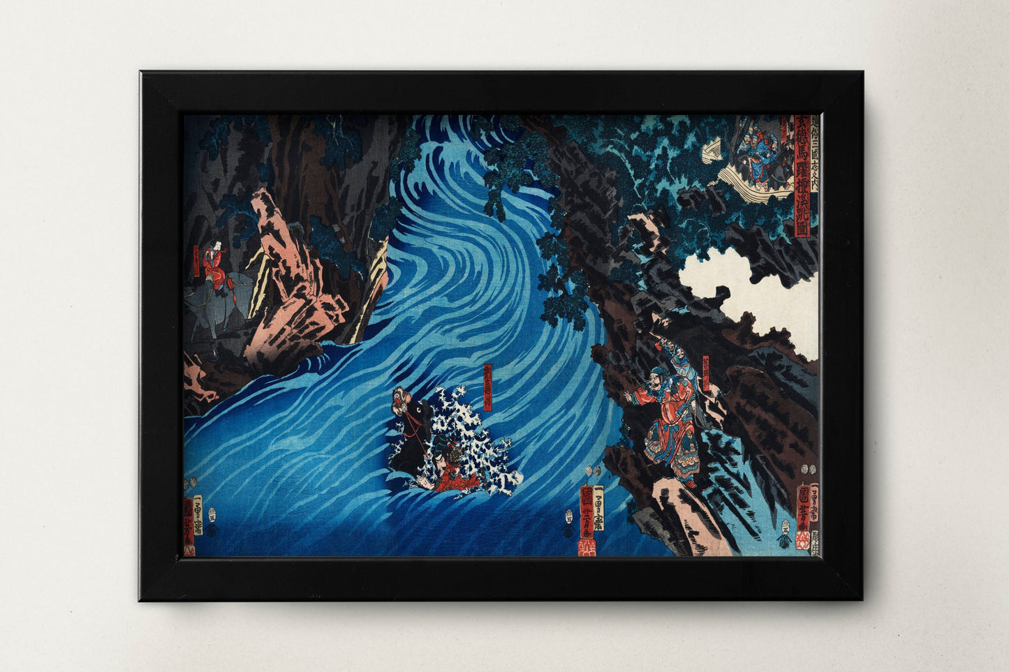 Gentoku Uma o Odorashite Tankei o Koeru zu by Utagawa Kuniyoshi  Japanese art Poster Illustration Print Wall Hanging Decor A4 A3 A2