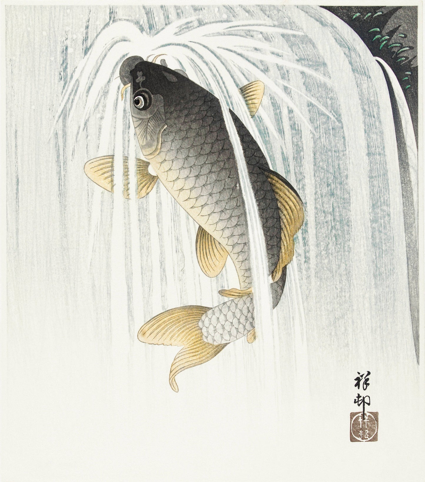 Carp by Ohara Koson Japanese Art Print Poster Wall Hanging Decor A4 A3 A2