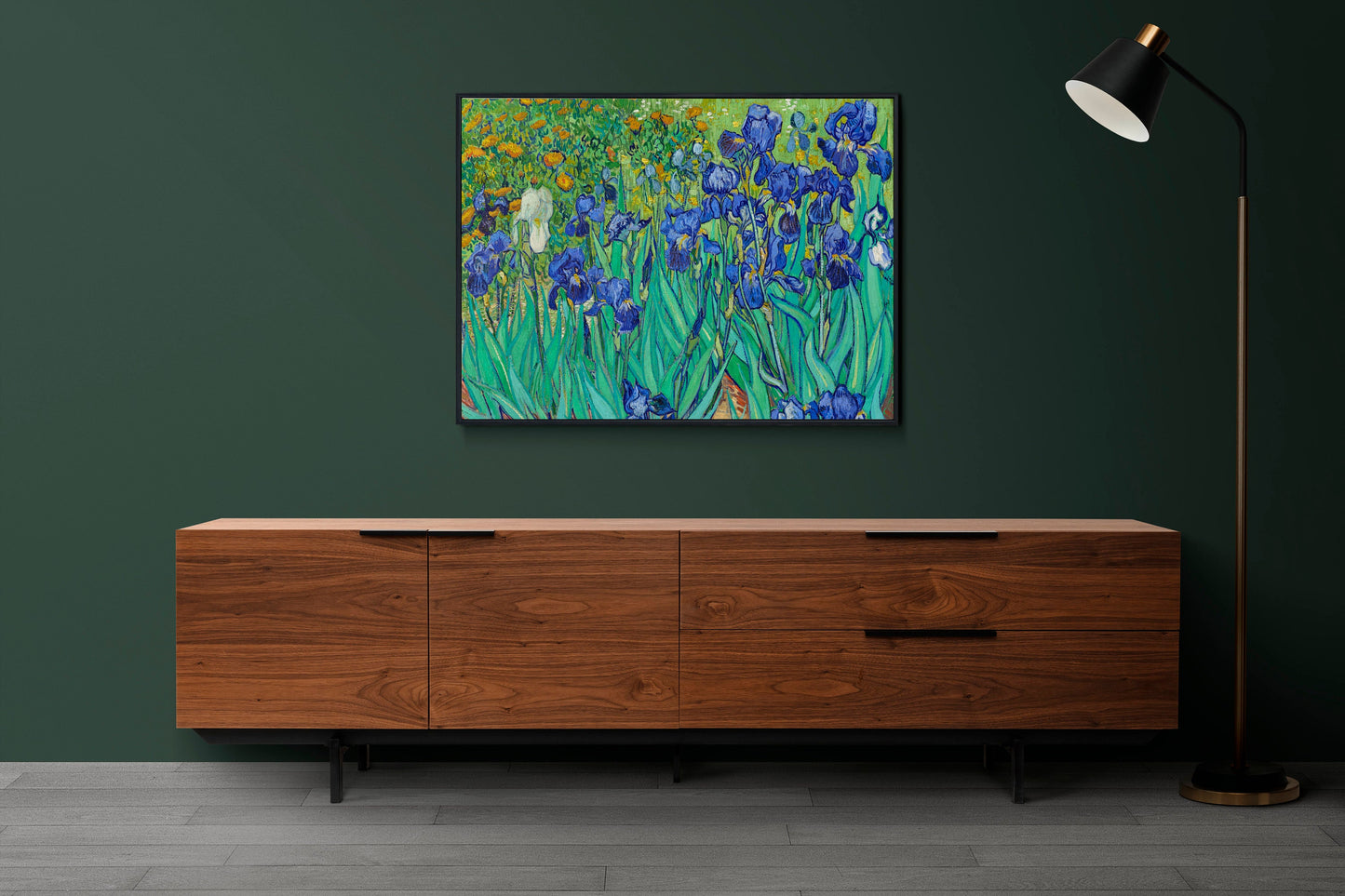 Irises  by Vincent Van Gogh Poster Illustration Print Wall Hanging Decor A4 A3 A2