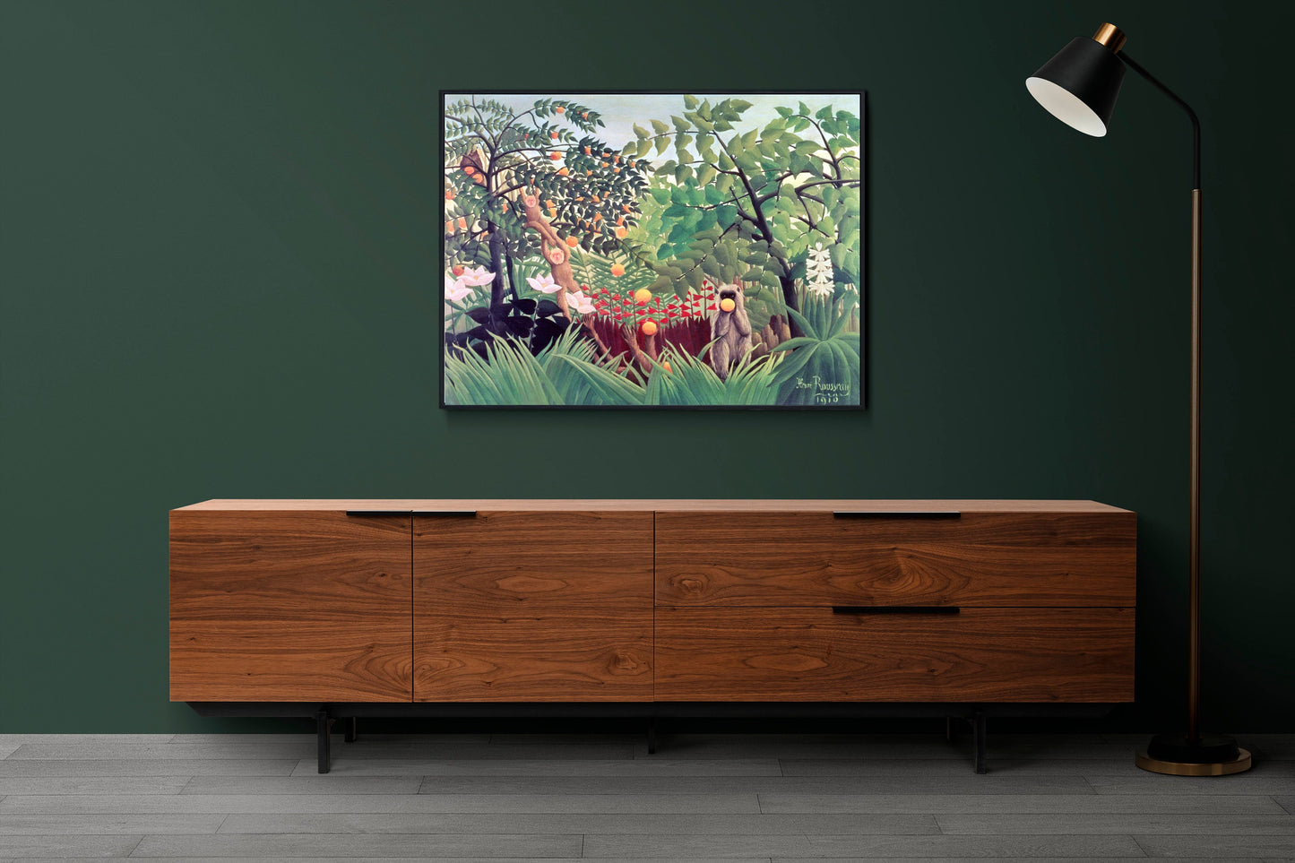 Exotic Landscape by Henri Rousseau Poster Illustration Print Wall Hanging Decor A4 A3 A2