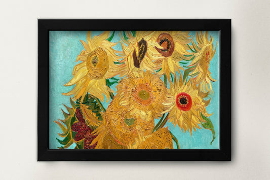 Sunflowers by Vincent Van Gogh Poster Illustration Print Wall Hanging Decor A4 A3 A2