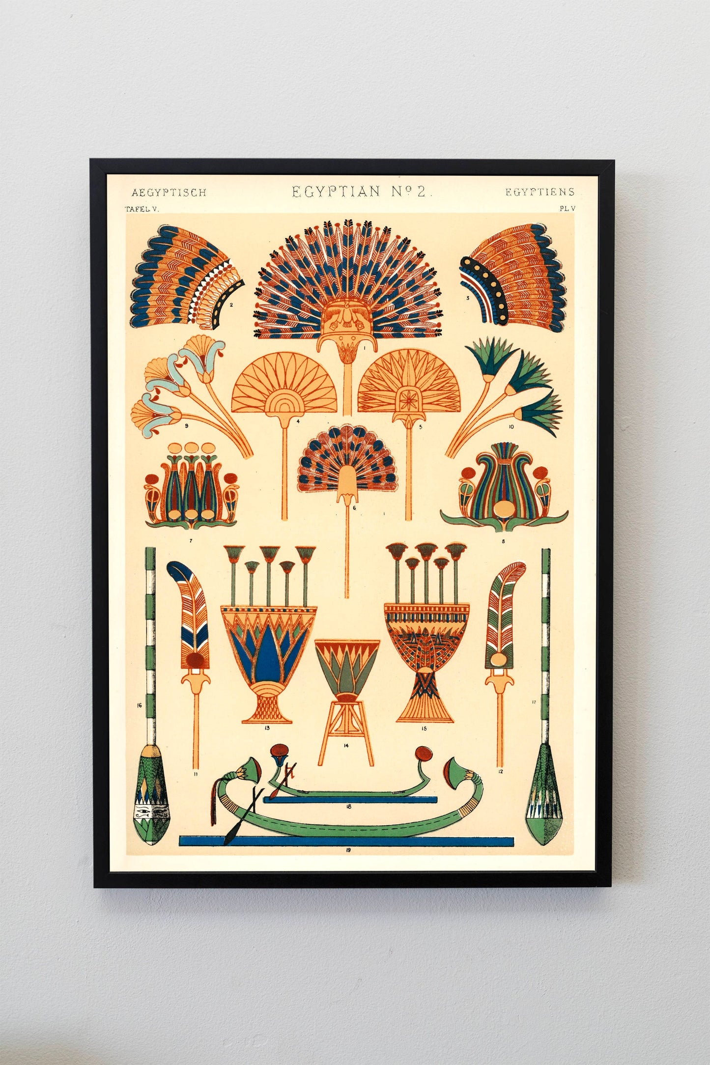 Ancient Egyptian Ornaments Illustration Poster Print Wall Hanging Decor A4 A3 A2