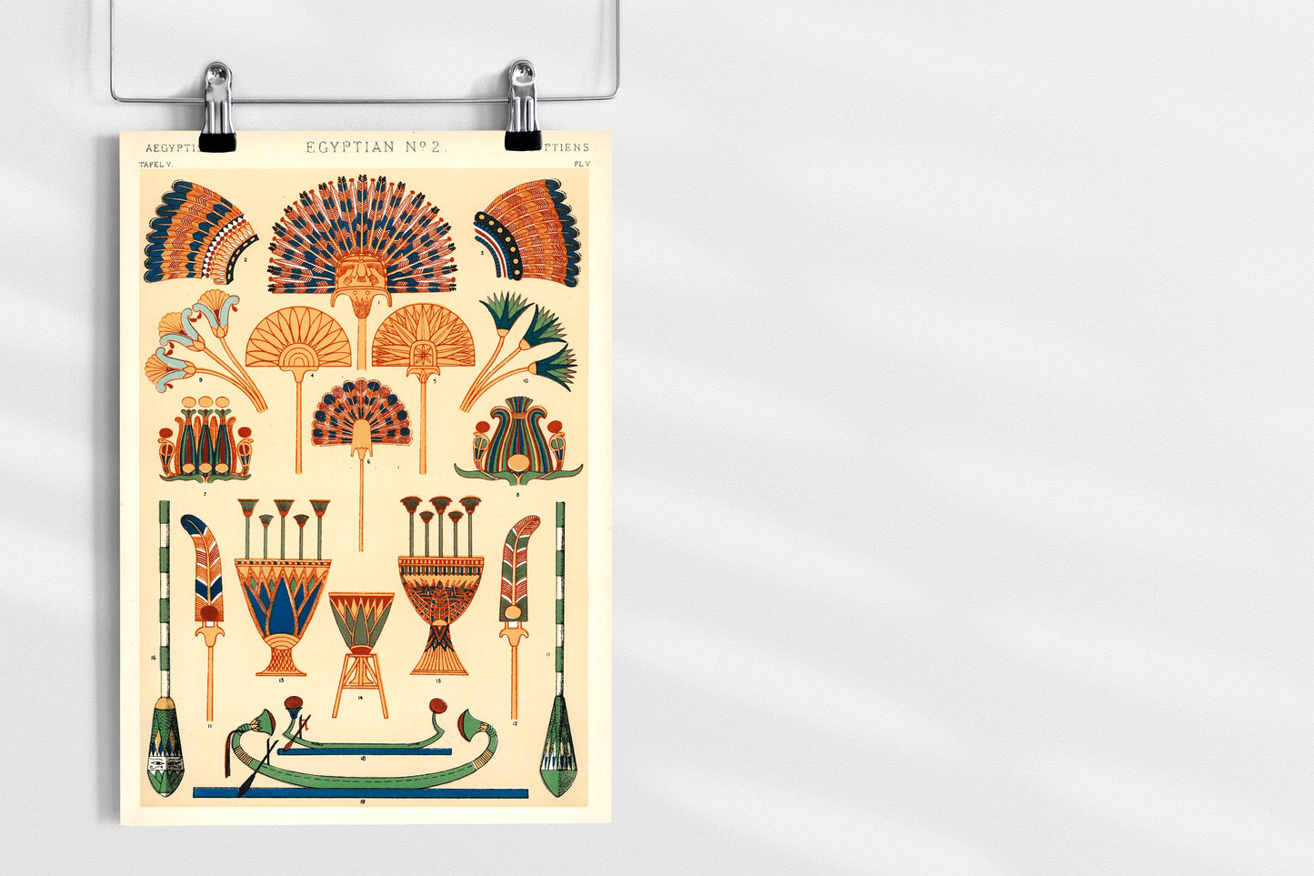 Ancient Egyptian Ornaments Illustration Poster Print Wall Hanging Decor A4 A3 A2