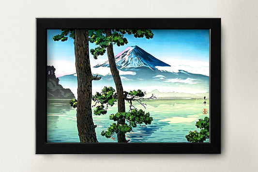 Lake Kawaguch by Tsuchiya Koitsu Japanese Art Poster Illustration Print Wall Hanging Decor A4 A3 A2