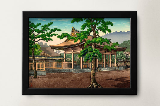 Kashiwara Shrine in Nara by Tsuchiya Koitsu Japanese Art Poster Illustration Print Wall Hanging Decor A4 A3 A2