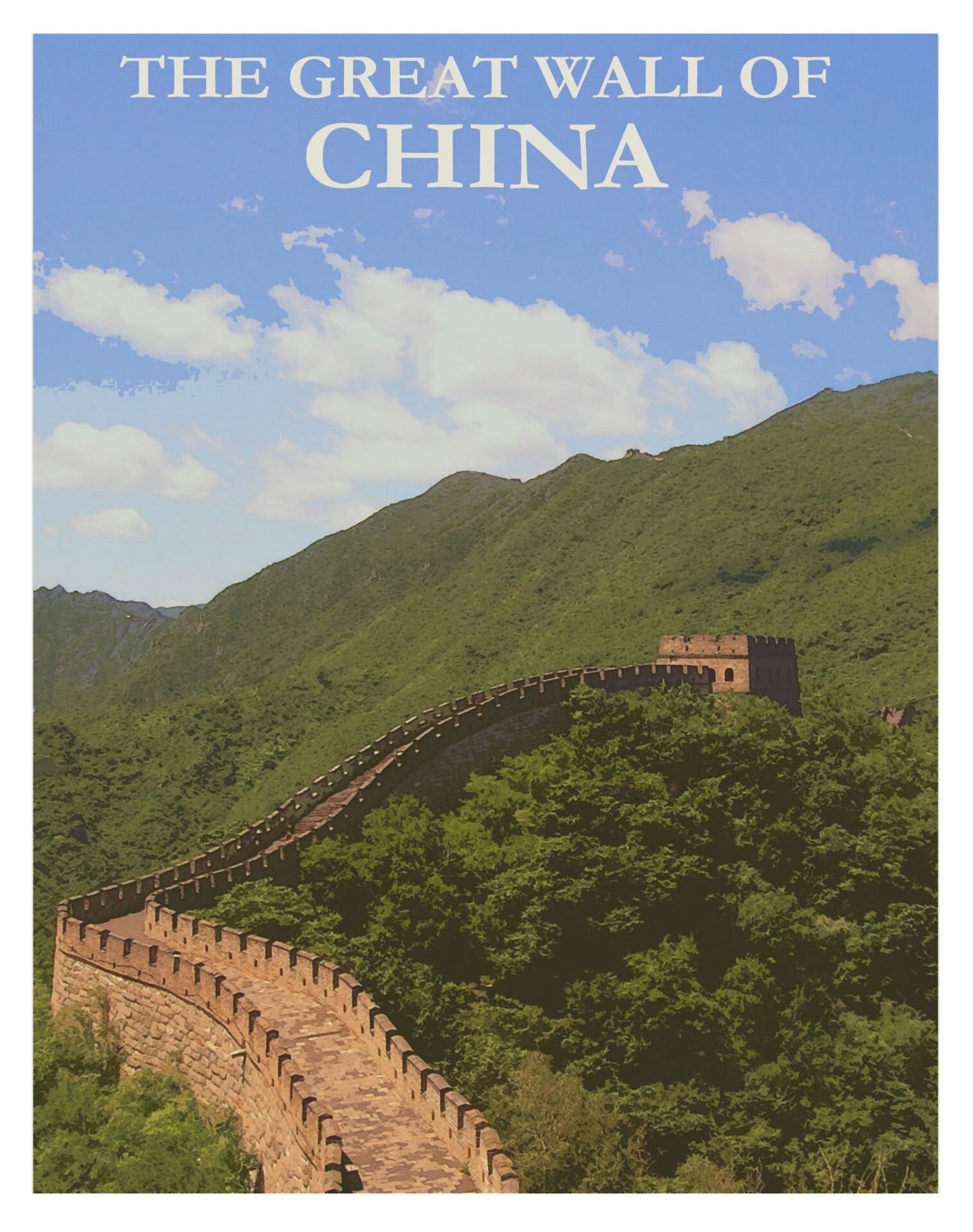 The Great Wall of China Travel Poster landscape architecture Print Wall Hanging Decor A4 A3 A2