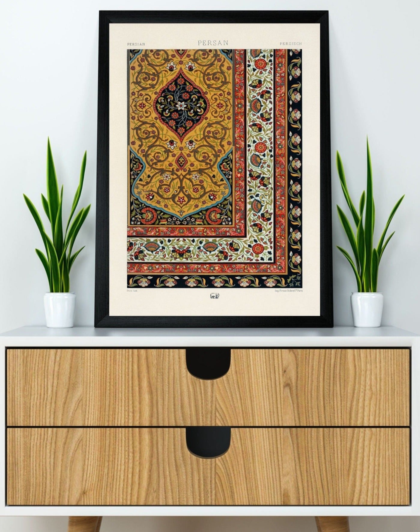 Persian pattern from L'ornement Polychrome by Albert Racinet Illustration Poster Print Wall Hanging Decor A4 A3 A2