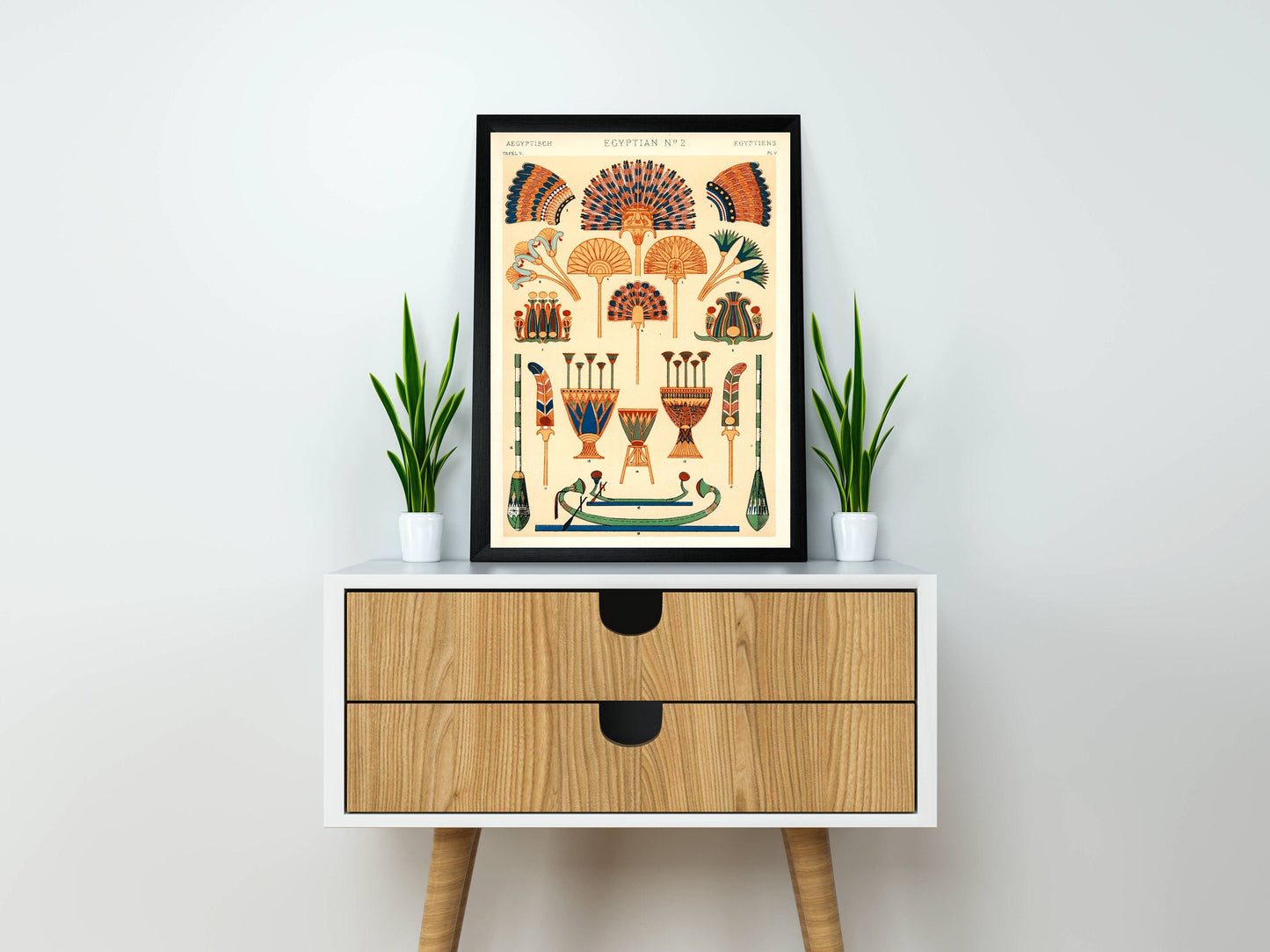 Ancient Egyptian Ornaments Illustration Poster Print Wall Hanging Decor A4 A3 A2