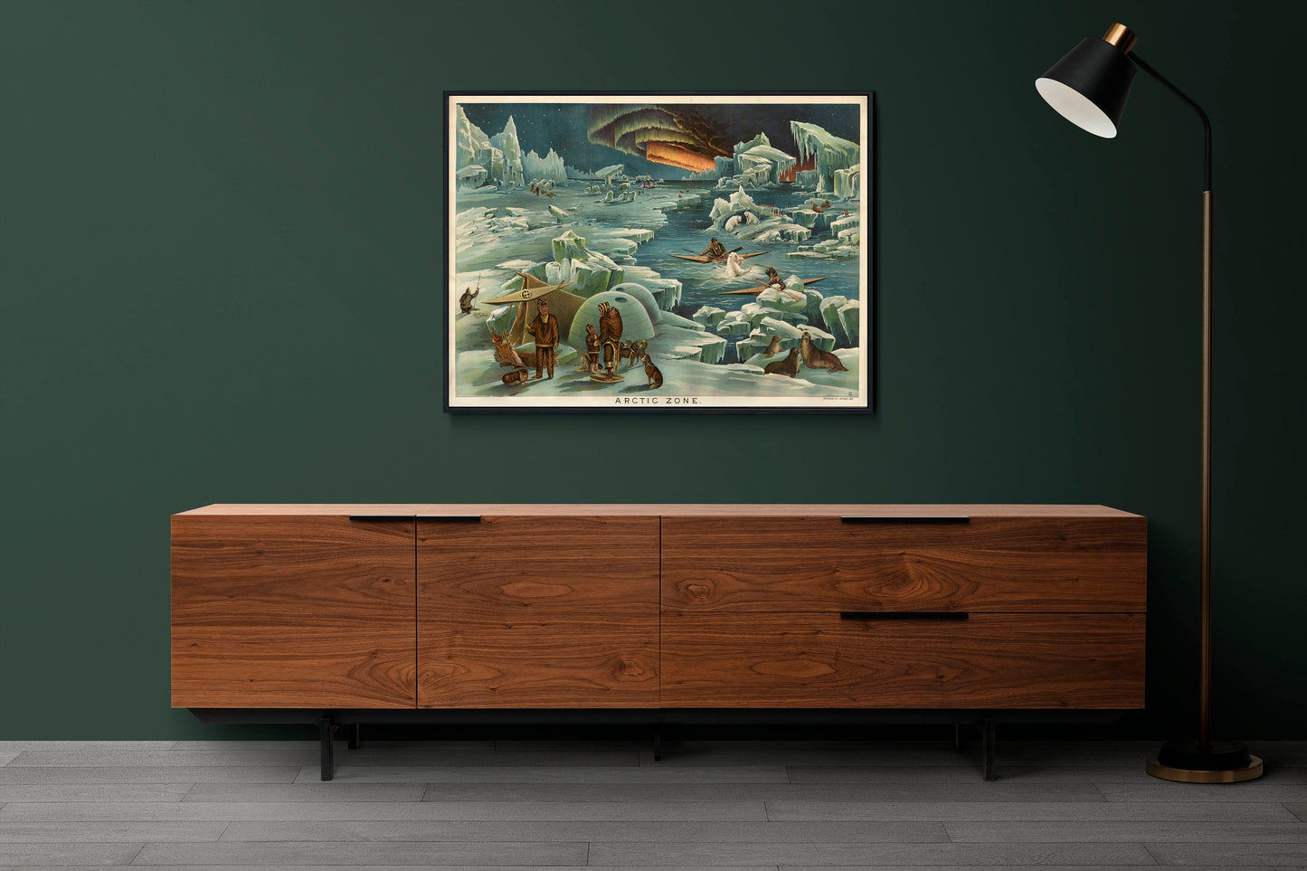 Artic Zone by Levi Walter Yaggy | Scientific Bedroom Poster | Boys Bedroom Poster | Educational science poster | North Pole Print | Kids Art
