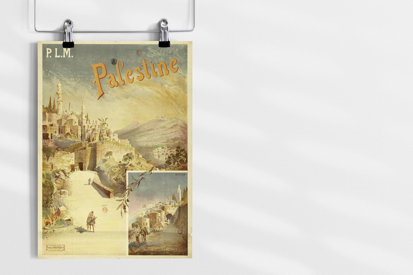 Vintage Palestine Poster | Palestine Travel Poster | Vintage Middle East Travel Poster | Palestine Wall Art | Vintage Travel Poster