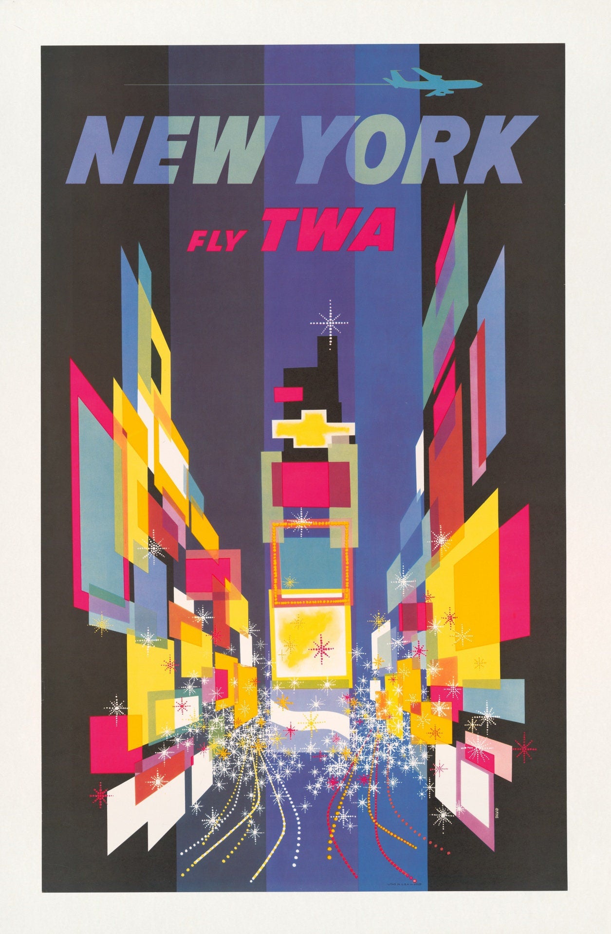 New York Travel Poster | New York Poster | New York Travel Print | Retro Wall Art | | Retro Poster | New York Gift | Aesthetic Wall Art