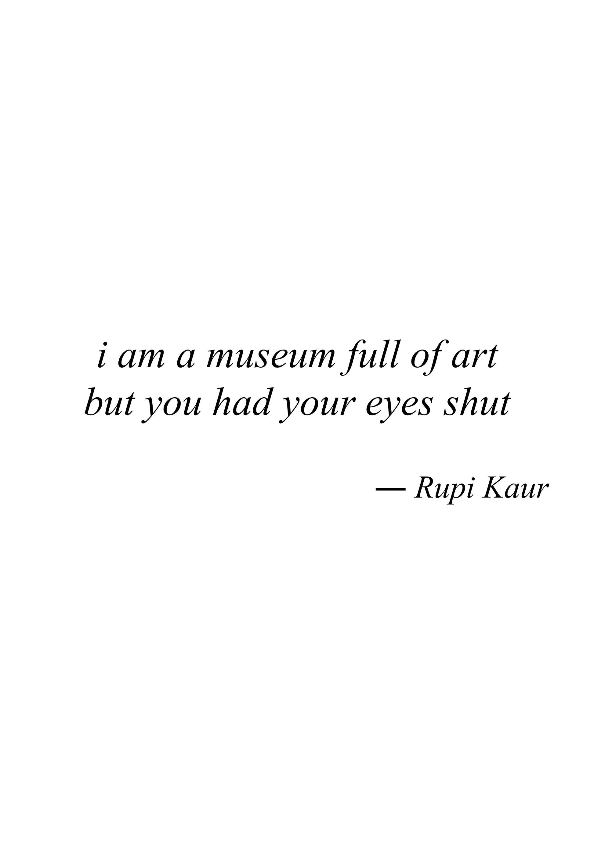 Rupi Kaur Quote Print, Rupi Kaur Poem Print