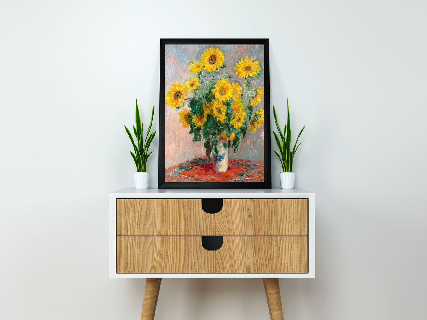 Bouquet of Sunflowers (1881) by Claude Monet Print | Monet Wall Art |  Claude Monet Print | Monet Painting Prints | Flowers Bouquet Wall Art