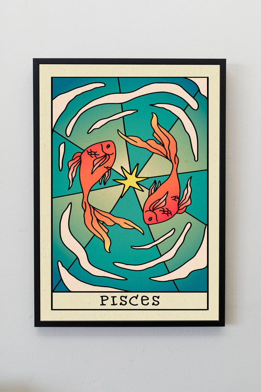Pisces Astrology Gift | Pisces Zodiac Wall Art | Pisces Horoscope Poster | Pisces Star Sign Gift | Pisces Poster | Aesthetic Astrology Decor
