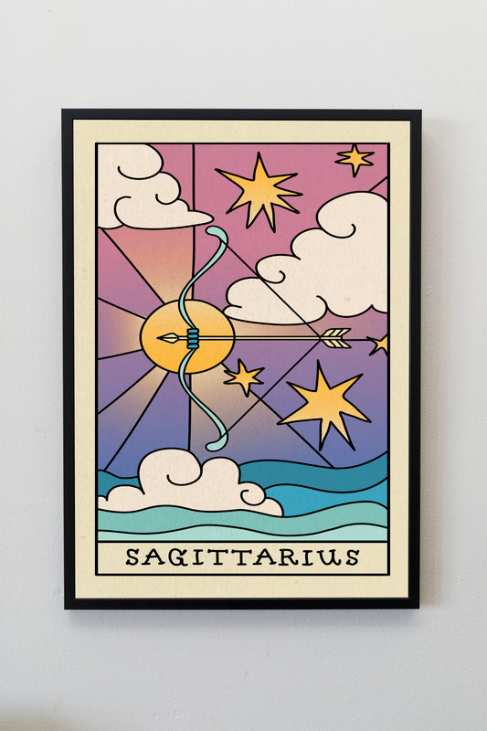 Sagittarius Astrology Gift | Sagittarius Star Sign Gift | Sagittarius Zodiac Sign Poster | Sagittarius  Horoscope Prints | Sagittarius Print
