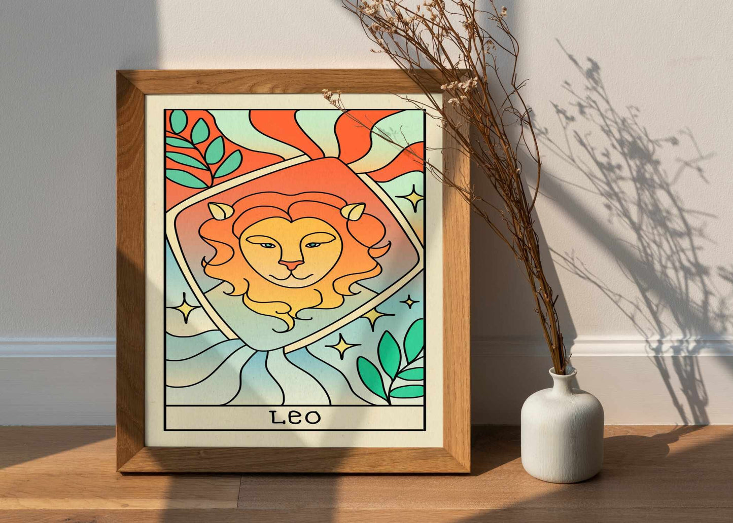Leo Astrology Gift | Leo Star Sign Gift | Leo Horoscope Prints | Leo Zodiac Sign Poster | Astrology Lover Gift | Spiritual Wall Art