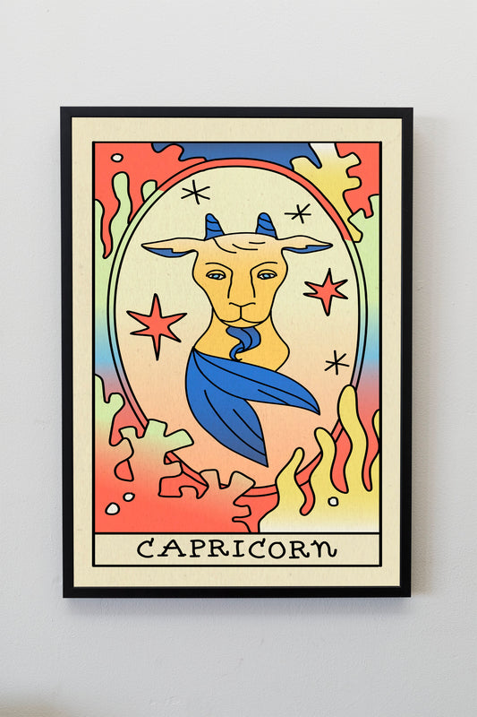 Capricorn Astrology Gifts | Capricorn Zodiac Sign Poster | Capricorn Horoscope Prints | Capricorn Poster | Astrology Poster Capricorn