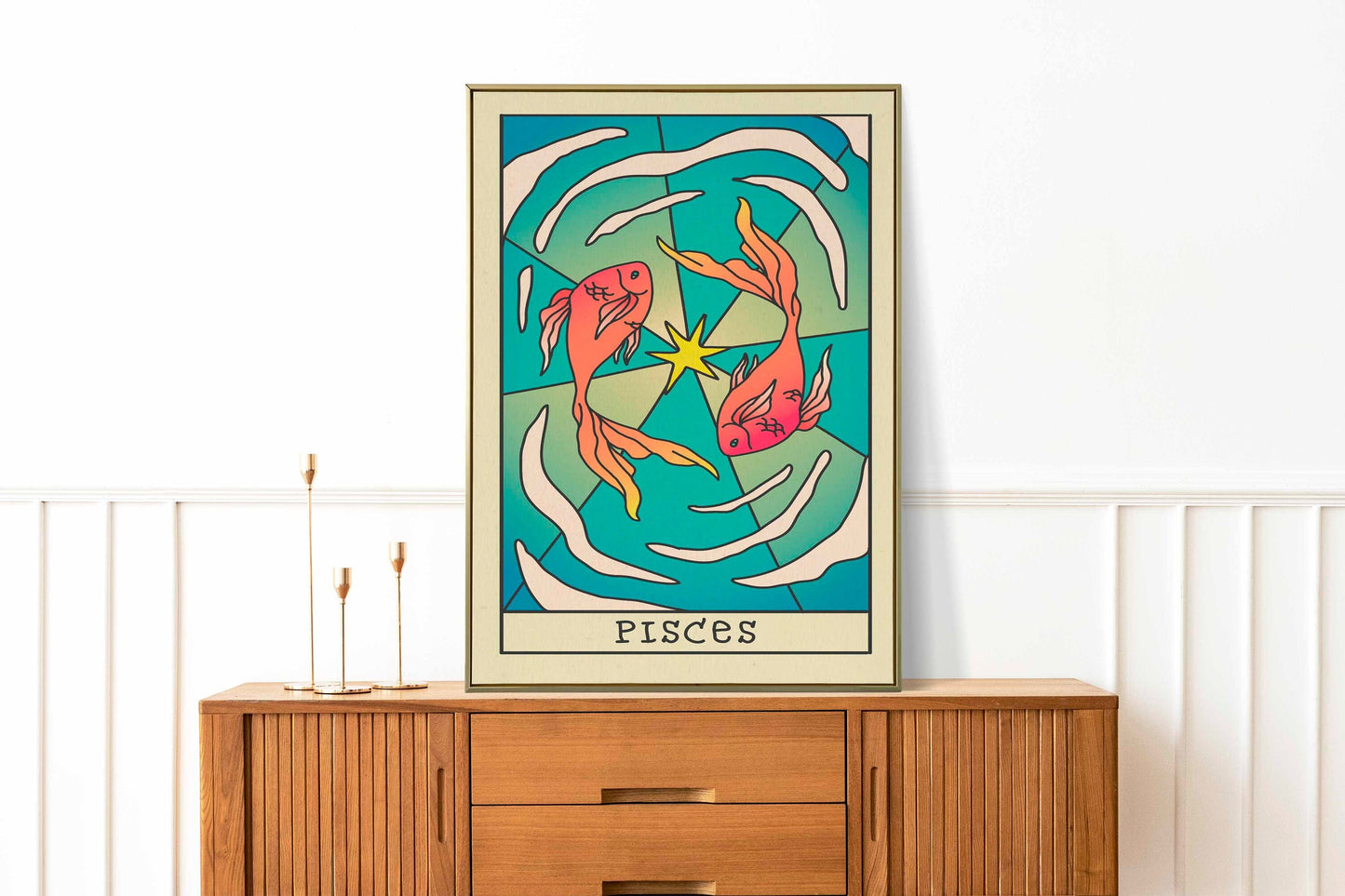 Pisces Astrology Gift | Pisces Zodiac Wall Art | Pisces Horoscope Poster | Pisces Star Sign Gift | Pisces Poster | Aesthetic Astrology Decor