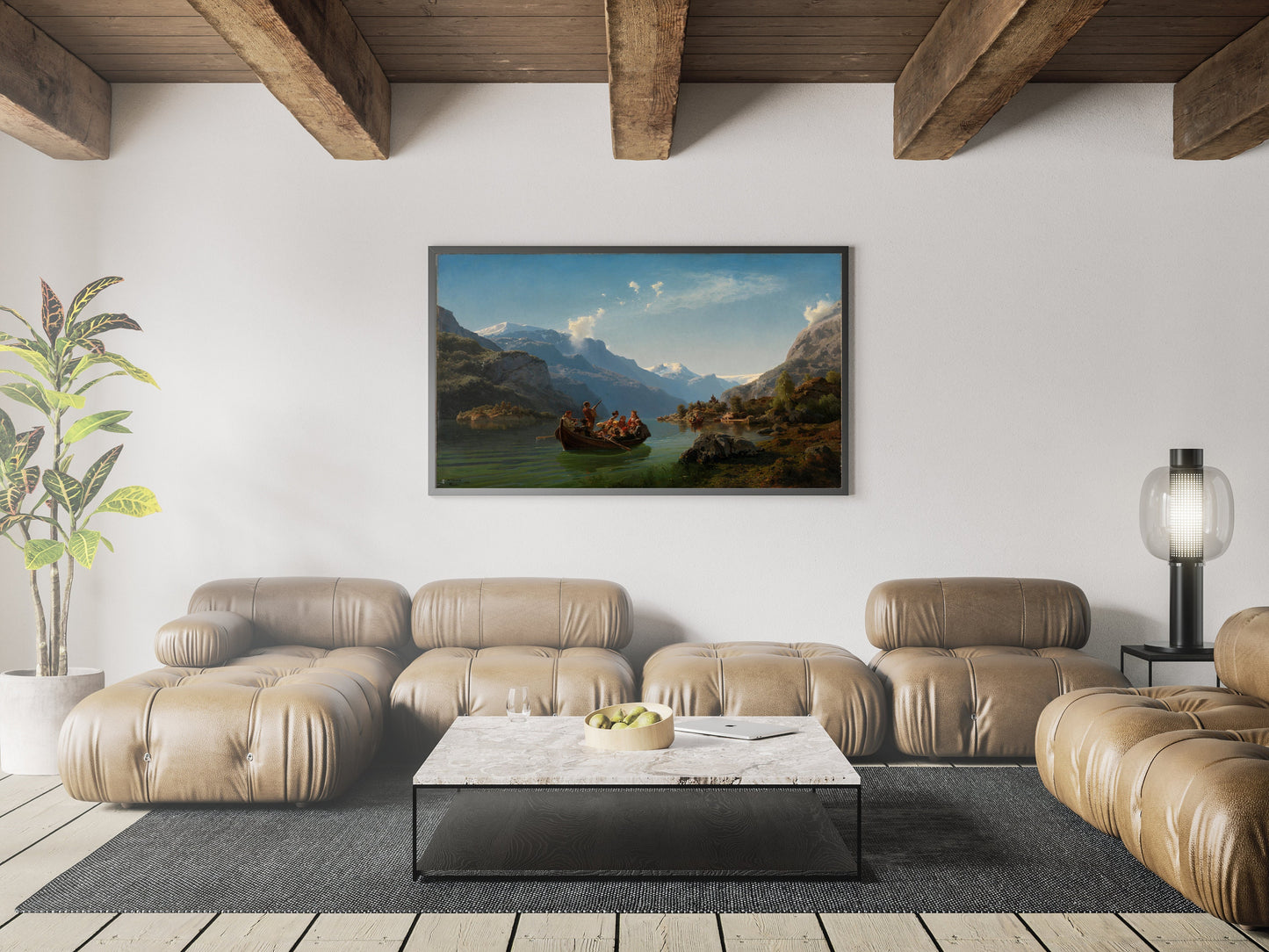 Nature Wall Art | Mountain Painting Print | Artwork for Living Room | Beautiful Wall Art | Scenic Print