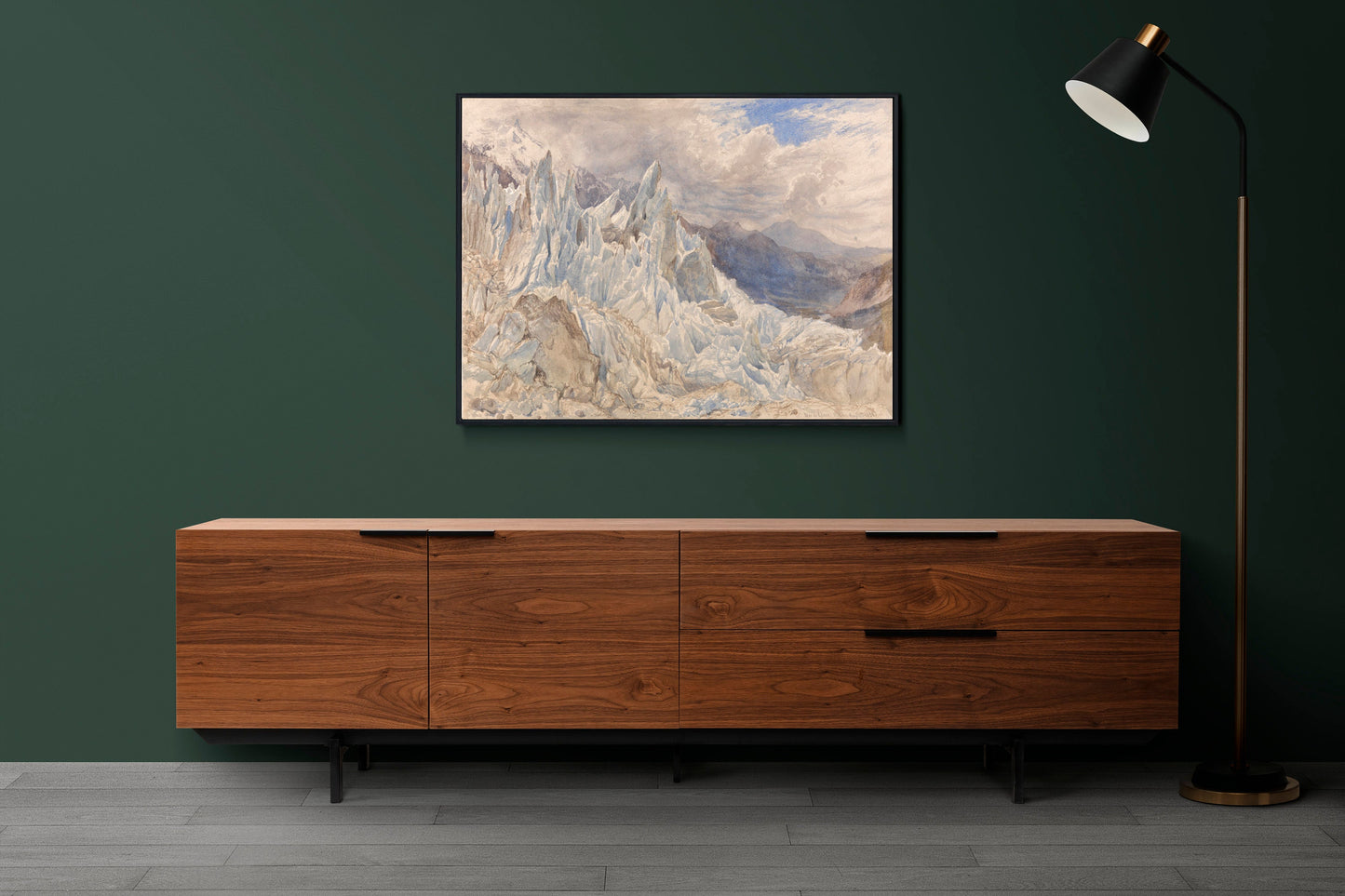 Mer de Glace Print | Mountain Wall Art | Nature Painting Print | Giclee Wall Art | Mont Blanc Prints