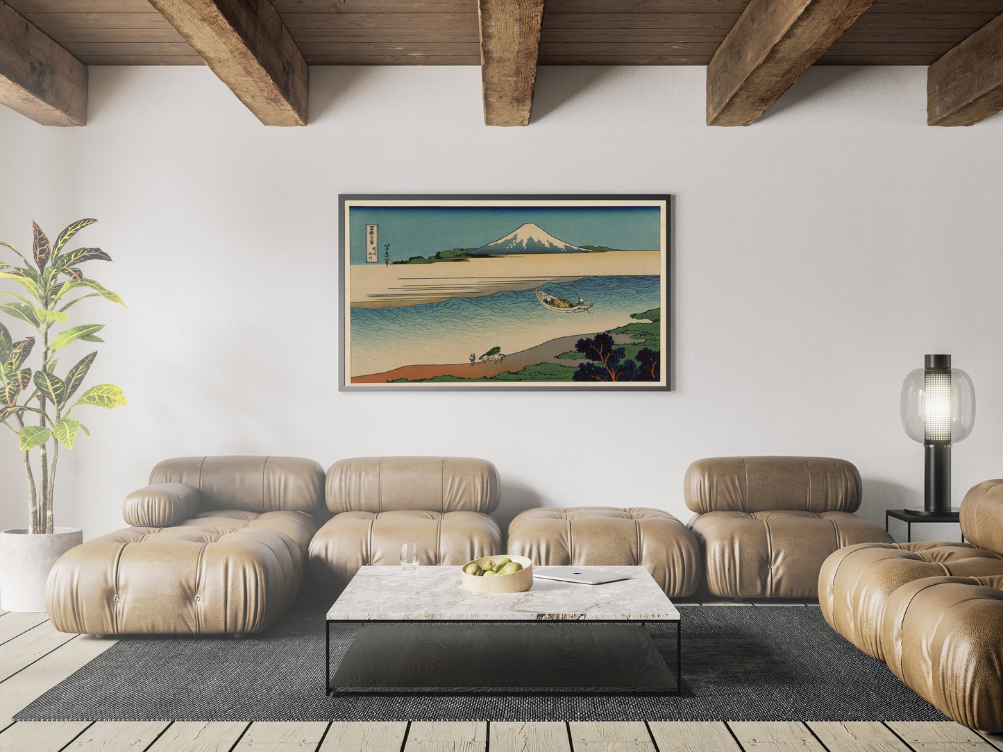 Hokusai Wall Art | Japanese Art Prints | Mountain Wall Art | Aesthetic Poster | Hokusai's The Jewel River in Musashi Province