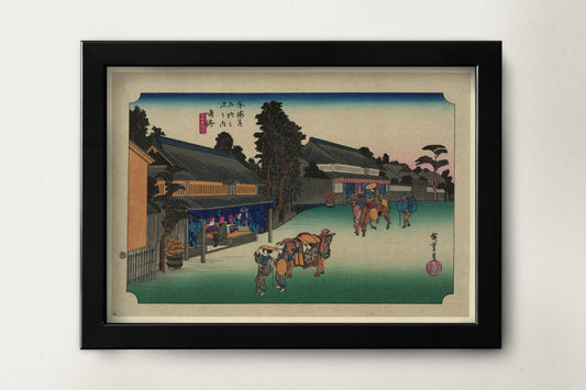 Hiroshige Prints | Narumi Japanese Art | Vintage Art | Living Room Wall Art | Japan Prints | Architecture Print