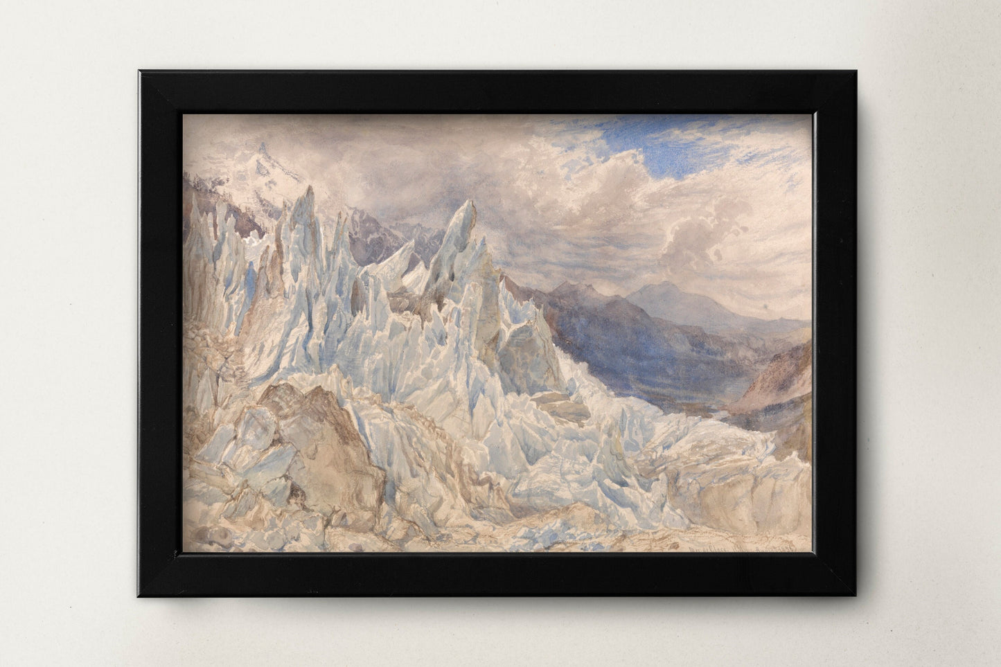 Mer de Glace Print | Mountain Wall Art | Nature Painting Print | Giclee Wall Art | Mont Blanc Prints