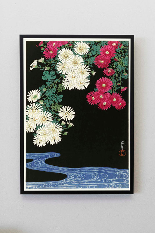 Chrysanthemums by Ohara Koson Japanese Art Print Poster Wall Hanging Decor A4 A3 A2